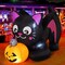 GOOSH 5 FT Halloween Inflatables Cat Blow Up Yard Pumpkin with Built-in LEDs